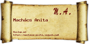 Machács Anita névjegykártya