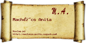 Machács Anita névjegykártya